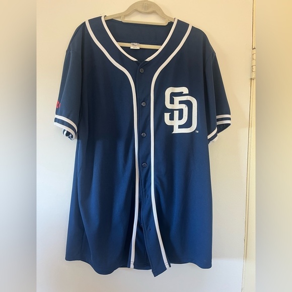 Other - Blue Baseball Jersey with White Accents
